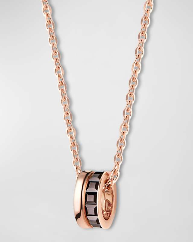 Quatre 18K Rose Gold & Brown PVD Mini Pendant Necklace